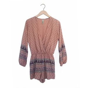 Blush Boho Long Sleeve Playsuit size Small